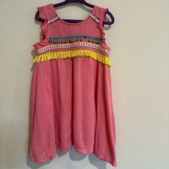 Hanna Banana Little Girl Baby Doll Dress with Embellishment Coral Color size 5 - Picture 5 of 8